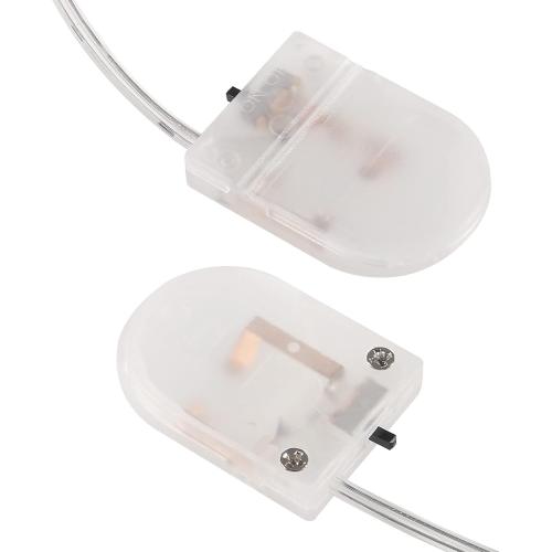 Alinan 5pcs Button Battery Holder Coin Cell Battery Holder with Switch CR2032 1 X 3V Battery Holder Battery Storage Boxes Cover with Wires On ON-Off Switch Socket Container (Clear)