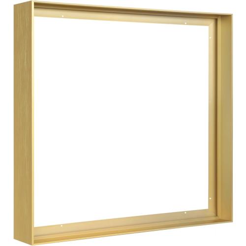 Floater Frame for 36x36 Canvas Paintings, DIY Metal Floating Frame with 1.5” Deep for Artists Designers Landscape Portrait Artwork, Modern Home Office Wall Decor (Gold)