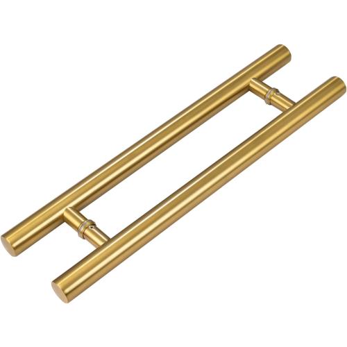 24-inch/304 Stainless Steel Sliding Barn Door Handle, H-Shaped Commercial Push-Pull Glass Long Door Handle Double-Sided，Modern Shower Door Handle,Gold (Gold, 24inch/60cm)