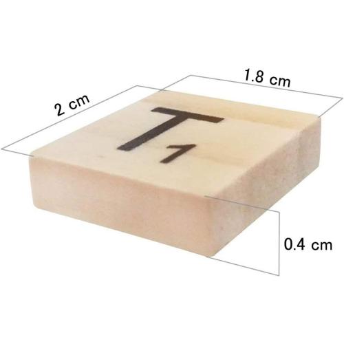 100Pcs Wooden Alphabet Tiles Scrabble Replacement Letters for Board Games, Wedding Frame and Wall Art (100)
