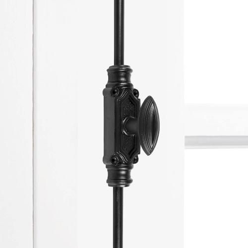 A29 Hardware 9 Feet Cremone Bolt for French Doors and Cabinets, Door Lock, Antique Iron Plain Style Cremone Bolt Door Hardware, Vintage and Stylish Home Decor, Black Powder Coat Finish