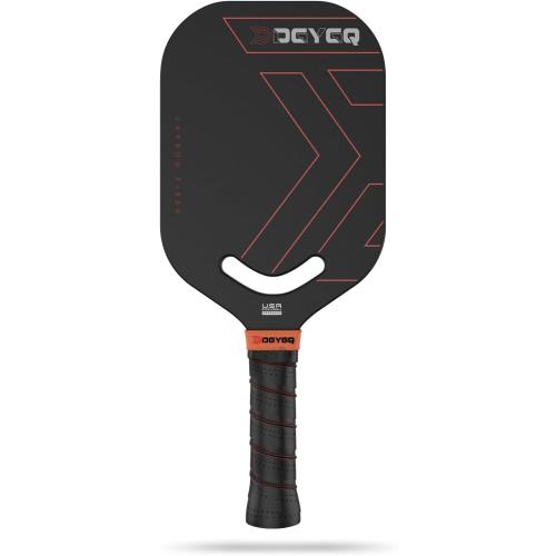 Pickleball Paddles, Carbon Fiber Pickleball Paddle with a 13mm Polypropylene Honeycomb Core, Increased Power for Ultimate Spin & Consistency