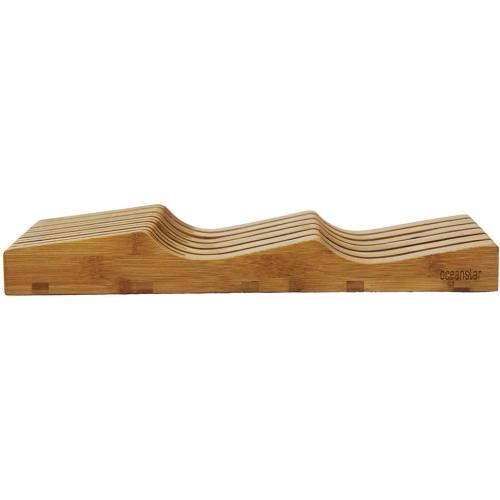 Oceanstar In-Drawer Bamboo Knife Organizer