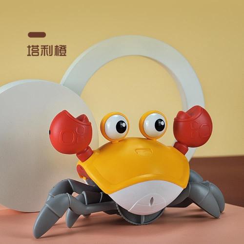 NURCIX Children's Induction Crab Automatic Obstacle Avoidance Rechargeable Luminous Music Electric Toys Will Escape Crab (Electric Induction Crab - Green [English)