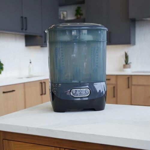 Baby Brezza Bottle Sterilizer and Dryer Advanced – 33% Faster - Largest Capacity Steam Sanitizer - Universal Sterilization Machine for All Bottles   Pump Parts - HEPA Air Filter, Charcoal ‼️could be missing or broken parts ‼️also comes with scratches and stains ‼️