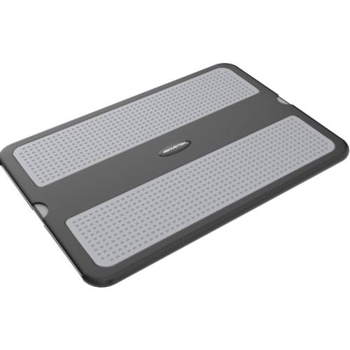 AboveTEK Portable Laptop Lap Desk w/Retractable Left/Right Mouse Pad Tray, Non-Slip Heat Shield Tablet Notebook Computer Stand Table w/Sturdy Stable Work Surface for Bed Sofa Couch or Travel