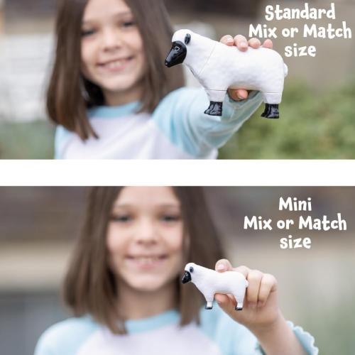 POPULAR PLAYTHINGS Magnetic Animals for Toddlers 1-3, Mini Mix or Match Animal Toys, Set of 7 Gift for Kids - Jungle Animals with Pop-up Playmat