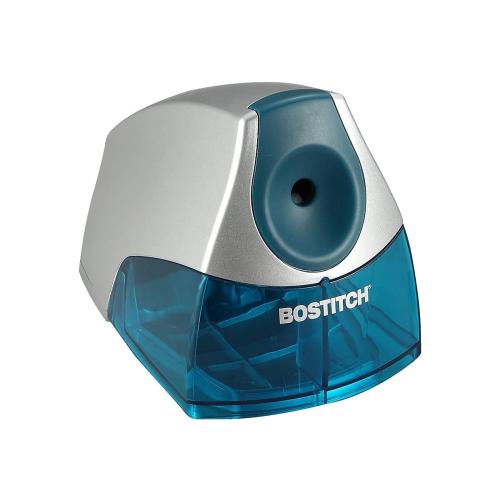 Bostitch Office Personal Electric Pencil Sharpener, Powerful Stall-Free Motor, High Capacity Shavings Tray, Blue