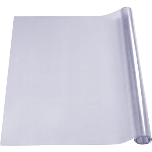 VEVOR  Large Clear Table Cover Protector, 1.5mm Thick PVC Plastic Tablecloth, Waterproof & Oil Spill Proof, Customizable Rectangle Table Cover for Writing Desk, Coffee Table, Dining Room Table