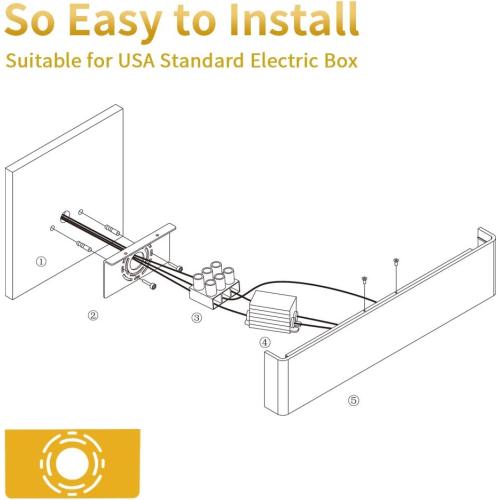 Aipsun 30W/32.6in Modern Black Vanity Light Indoor Modern Rectangular LED Wall Mount Light Up and Down Vanity Light for Bathroom Lighting Fixtures Warm Light 3000K