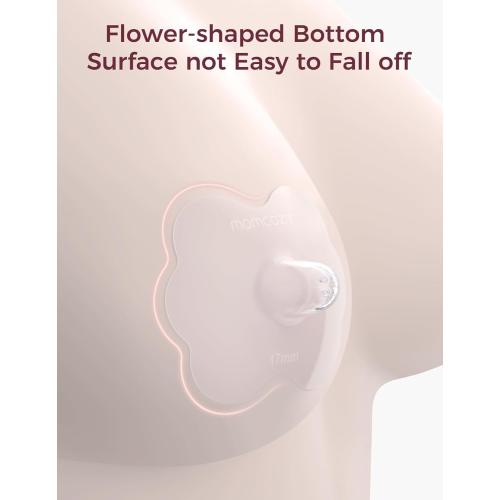 Momcozy Nipple Shield, Floral Contact Nipple Shield for Breastfeeding Moms with Flat or Inverted Nipples, Made Without BPA/BPS (1 Pair, 20mm)