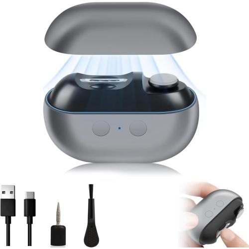 Electric Nail Clipper, Electric Nail Clippers for Seniors, 2026 3 in 1 Multifunctional Electric Nail Trimmer for Adults，Kids with Polishing and 2 Speeds (Grey)