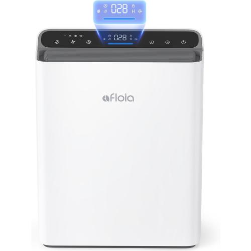 White Air Purifier for Home Large Room Bedroom Up to 2000Ft² with PM2.5 Display Air Quality Sensor&Smart Auto Mode, 3-Stage Filter Cleaner Odor Eliminator, Remove Pet Dander Pollen Allergy Dust Mold Smoke