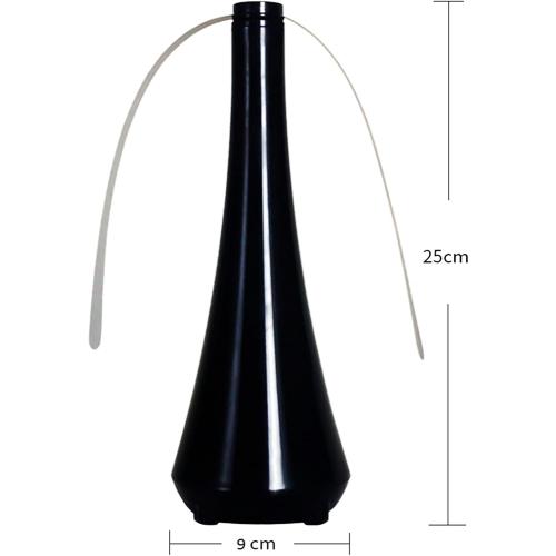 Fly Swatter for Outside/Inside Meal, Picnic, Barbeque, Events - Battery Operated Food Spinning Fan (Black Color, 2pcs)