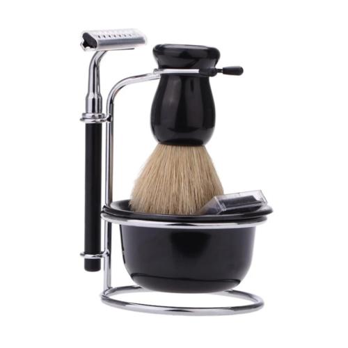 Mikinona Safety Razor Kit for Men Shaving Sets Razor Kit Shaving Brush Stand Bowl Mens Present Set