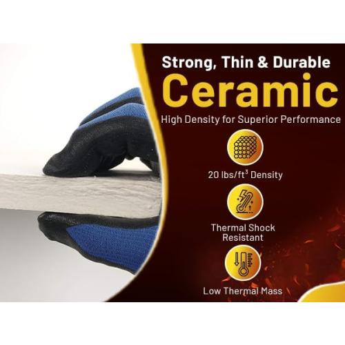 Lynn Manufacturing 1/2” Thick 24 x 36 2300F Smoke Free Ceramic Fiber Board Fireproof Insulation, 3324A