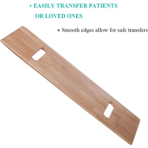 Wooden Slide Transfer Board with Handles, 500 lb Capacity Heavy Duty Slide Boards for Transfers of Seniors and Handicap, 30 x 8 x 0.7