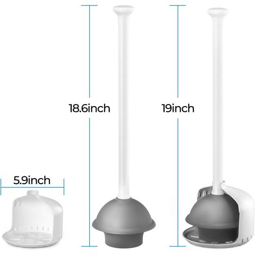 2Pack Toilet Plunger with Holder，Plungers for Bathroom with Holder, Toilet Plunger with Cover，Bathroom Plunger，Bathroom Decor，Bathroom Accessories，Toilet Bowl Cleaners,White