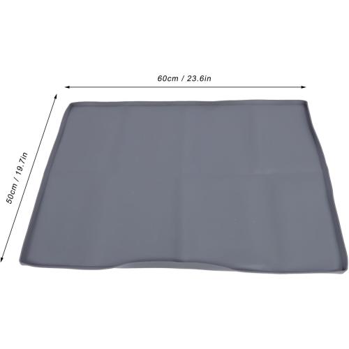 Washer Dryer Top Mat, Non Slip Silicone Washing Machine Top Protector Cover with Secure Bottom, for Laundry Room (Gray)