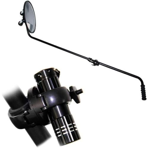 Under Vehicle Inspection Mirror Under Car Mirror - 12-Inch Diameter Security Mirror with Wheels and LED Light