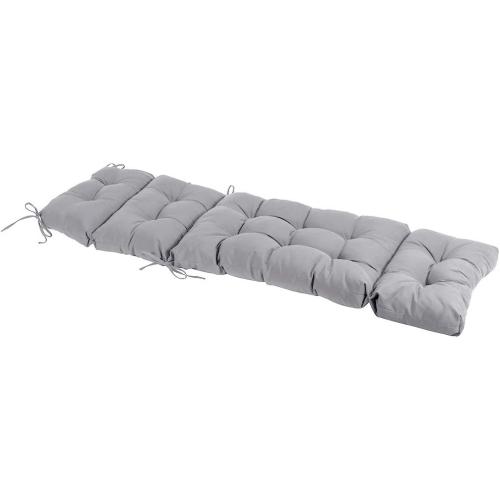 Outdoor Chaise Lounge Cushion 74x22x4 Inch, Waterproof Weather Resistant Replacement Pad for Patio Pool Furniture, dark grey