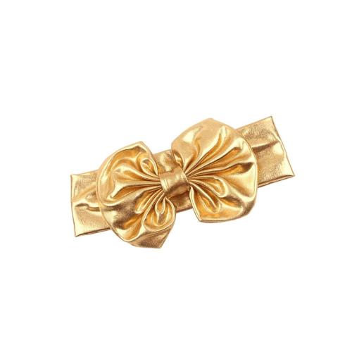 Baby Bronzing Turban Headband Metallic Messy Headwarp Shiny Metallic Gold Hair Band BBG38 (Gold)