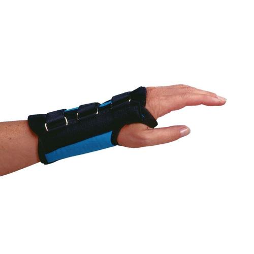 Right Wrist Brace, Size small Regular Length Support, Teal Brace with Straps and D-Ring Connectors to Secure and Stabilize Hands and Wrists