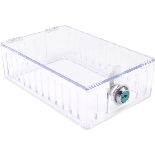 Large Thermostat Guard, Thermostat Lock Box with Key, Clear Thermostat Cover for Thermostat On Wall, 18x10x5 cm, Universal Home Locking Thermostat Guard
