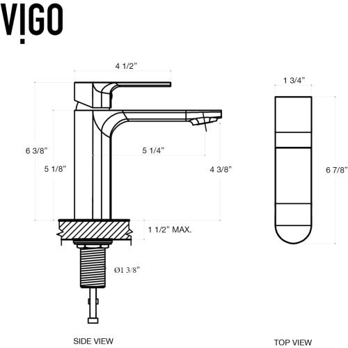 VIGO Davidson 6'' H Single Handle Single-Hole Bathroom Faucet in Chrome-VG01043CH