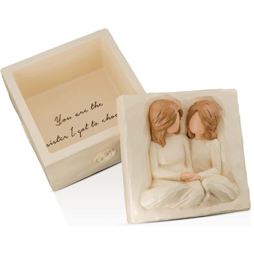 Best Friend Birthday Gifts for Women, Sister Jewelry Keepsake Box
