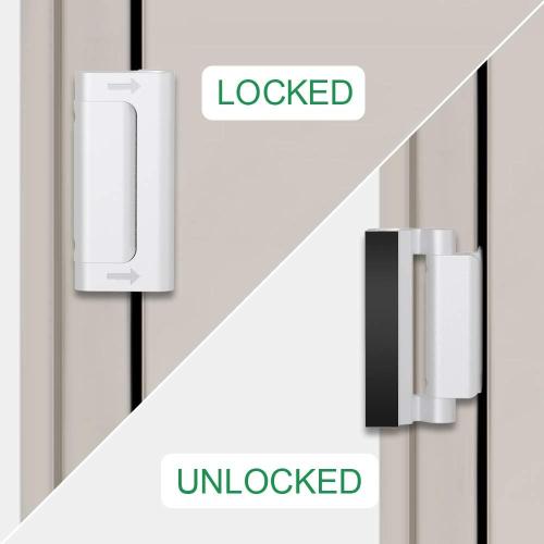 Door Locks for Front Door Kids Safety Home Security Door Reinforcement Lock | Child Proof Door Locks for Inward Swinging Doors, Top Lock Withstands 800 lbs Flip Latch with 8 Screws, Guard Bedroom Patio