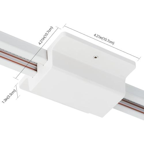 VANoopee 26FT H Track Lighting Rails with Floating Canopy Connector, White | H Type Track Lighting Kit | End Caps, Live End Feeds, I T & L Connectors Included | H Style Track System Compatible