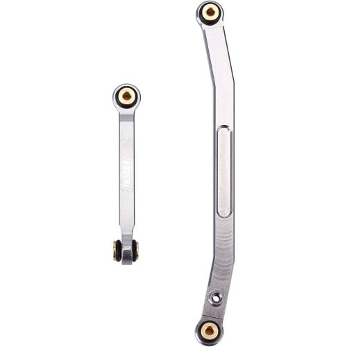 INJORA Steering Rod Tie Links for SCX24 Gladiator Bronco C10 JLU Deadbolt B17 1/24 RC Crawler, Aluminum（Grey）