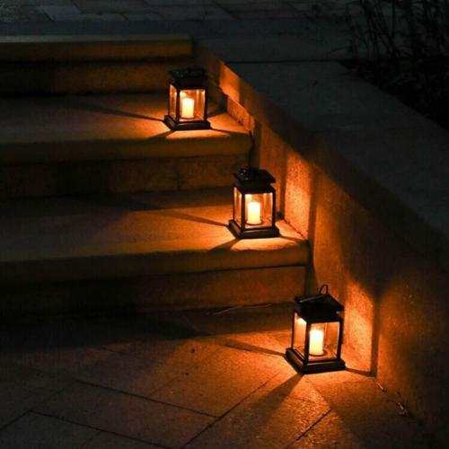 Solar Lantern Hanging Light LED Waterproof Yard Outdoor Patio Garden Yard Lamp