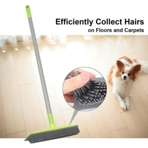 Ultimate Pet Hair Removal Broom | Adjustable Dog & Cat Hair Remover for Carpet | ShedStopper Tool for Effortless & Quick Pet Hair Cleaning—Perfect for Multi-Pet Homes(Green)