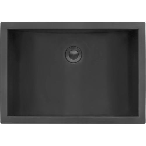 Ruvati 18 x 12 inch Gunmetal Black Undermount Bathroom Sink - 16 Gauge Stainless Steel Bathroom Sink with Brushed Finish, Easy-to-Clean Undermount Sinks - RVH6110BL