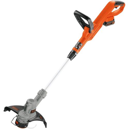 BLACK DECKER 20V MAX String Trimmer and Edger 2 in 1, Cordless Weed Wacker with Auto Spool Feed, Battery and Charger Included, 12 Inch Steel Blade, Reduced Vibration (LST300)
