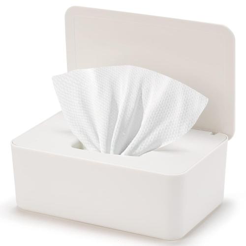Baby Wipes Dispenser, Wipe Holder for Baby & Adult,Keeps Wet Tissue Fresh, Non-Slip Wipes Case, Flushable Wipe Container with Sealing Design Lid