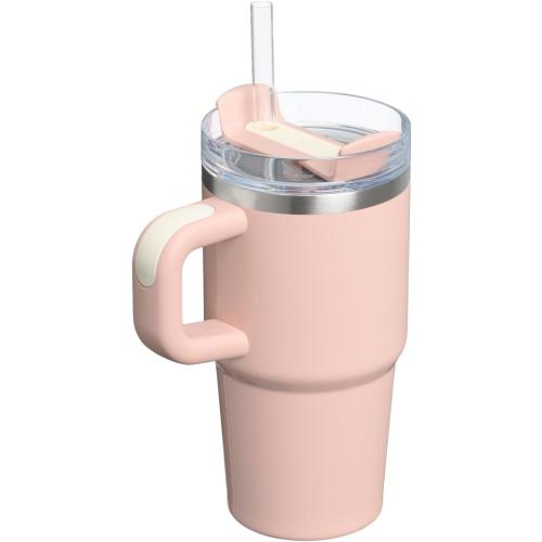 STANLEY Quencher H2.0 Tumbler with Handle and Straw 20 oz | Flowstate 3-Position Lid | Cup Holder Compatible for Travel | Insulated Stainless Steel Cup | BPA-Free | Peach Whip Gloss