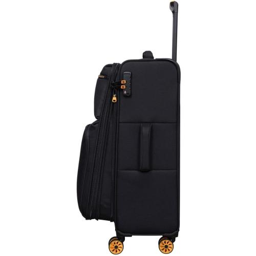 it luggage Compartment, Unisex Polyester Material Soft Case, 8x360 degree Spinner Wheels, Expandable Trolley Bag, Telescopic Handle, TSA Lock, 12-3149-08, Lightweight, Black, Large, Polyester Softside