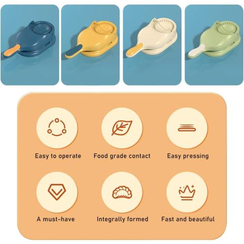 2 in 1 Dumpling Maker, Baking Pastry Pressing Dumpling Skin Wrapper Mould, Manual Dough Press Maker, for Empanada, Ravioli, Pierogi, Hand Pie Pot Stickers, Jamaican Beef Patties(Green)