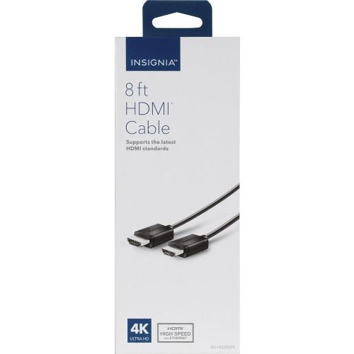 INSIGNIA - 8' 4K Ultra HD HDMI Cable - Black