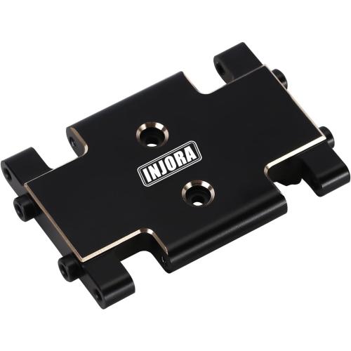 INJORA Skid Plate Transmission Mount Black Coating Brass Mount for AX24 XC-1 Upgrade 1/24 RC Crawler,21g
