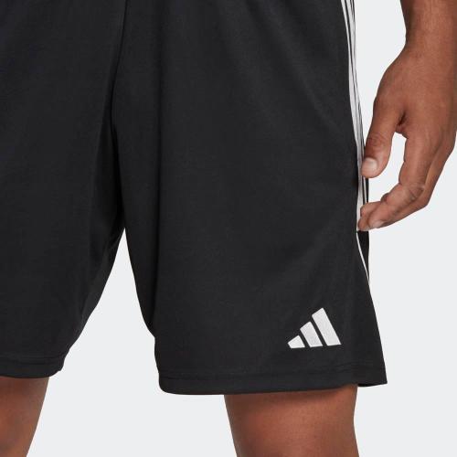 adidas Men's Large Size, Black with white stripes Tiro 23 League Training Shorts