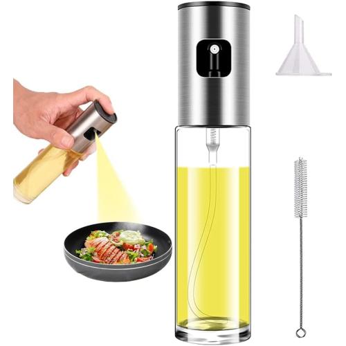 Olive Oil Sprayer for Cooking Oil Spritzer Mister for Air Fryer Canola Vinegar Vegetable Oil Portable Mini Bottle Kitchen Gadgets for BBQ/Pan/Salads/Baking (1 Pack)