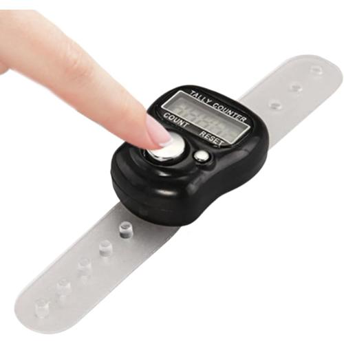 Finger Tally Counter, Handheld Counting Machine, Finger Tally Counter Ring with LCD Display for Goods Inventory, Sports Lap Workouts Crochet Events School Score Tracking for Kids Men Women