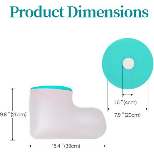 Cast Covers for Shower Foot Soft Green Adult, Waterproof Cast Cover/Bag, Cast Protector for Shower Arm Post Surgery, Shower Sleeve for Arm Cast Showering/Swimming