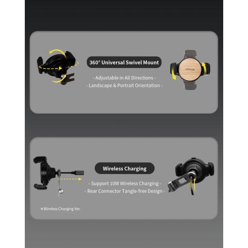 Jowua 6D Tesla Compatible Invisible Foldaway Car Mount (Qi2 Universal Roller Mount) Compatible for Tesla Tesla Model 3/ Y, Model S/X Plaid