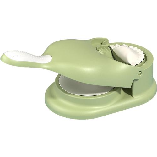 2 in 1 Dumpling Maker, Baking Pastry Pressing Dumpling Skin Wrapper Mould, Manual Dough Press Maker, for Empanada, Ravioli, Pierogi, Hand Pie Pot Stickers, Jamaican Beef Patties(Green)