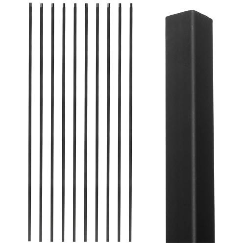 Iron Balusters - Hollow Metal Spindles for Staircase - 44 X 1/2 - Box of 10 (Satin Black)